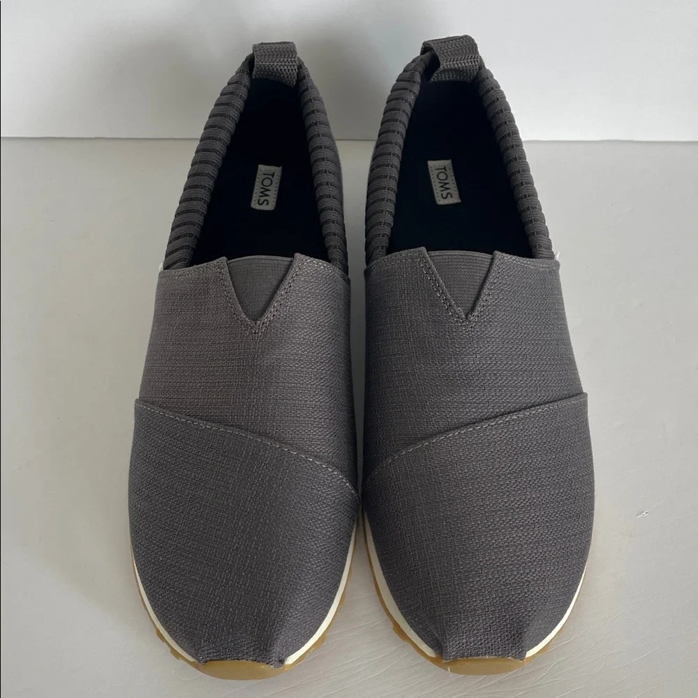 Toms Men's Alpargata Resident Gray‎ Slip-On Sneakers Loafers 10 NWOT